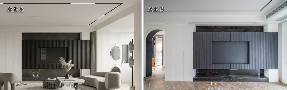 住宅|120㎡毛坯房硬装完工,是改善型住宅标杆,三代同堂一起居住刚好