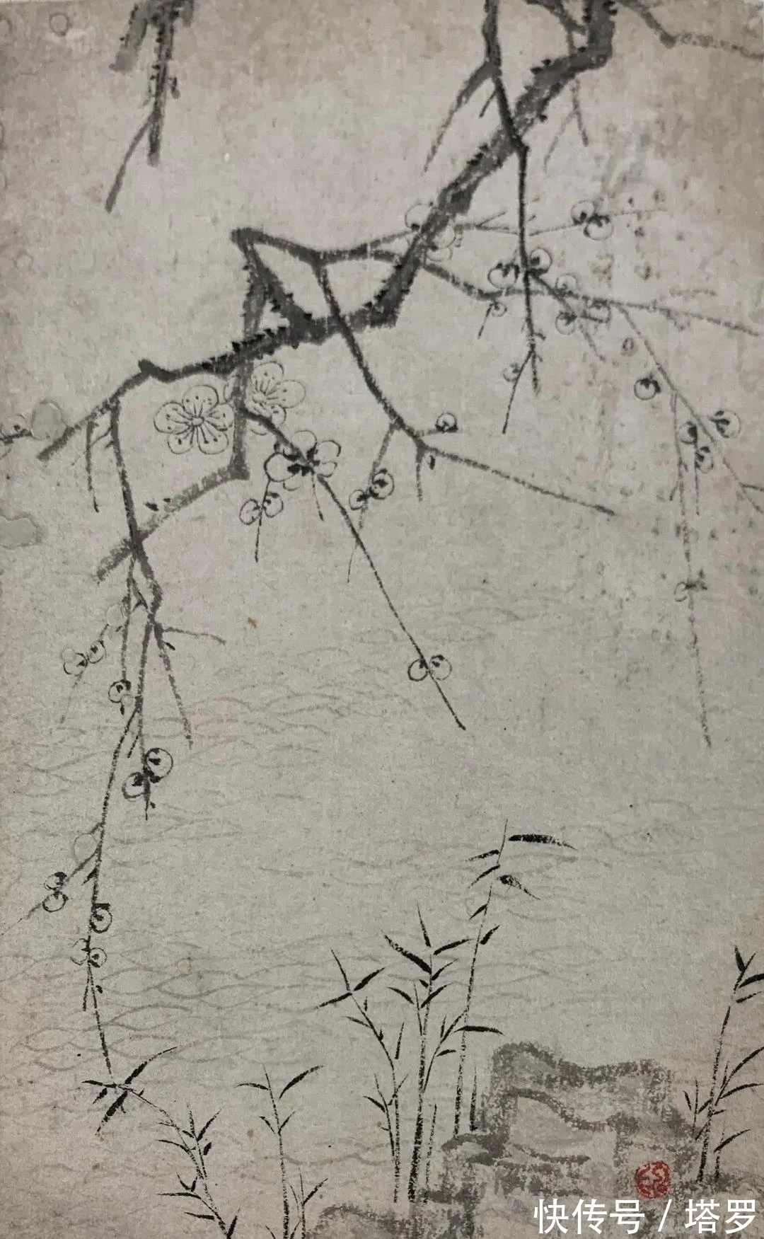 冰心!他的山水画面貌来源于铁骨冰心的梅花|渐江画梅