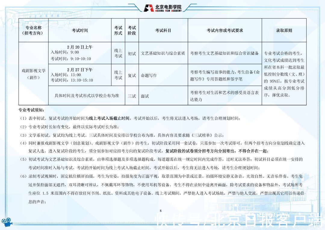 招生|明日起报名！北京电影学院2022年招生简章发布