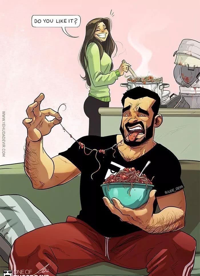 印尼!秀恩爱成了插画标配?一位印尼画家“抄袭”情侣日常,也火了