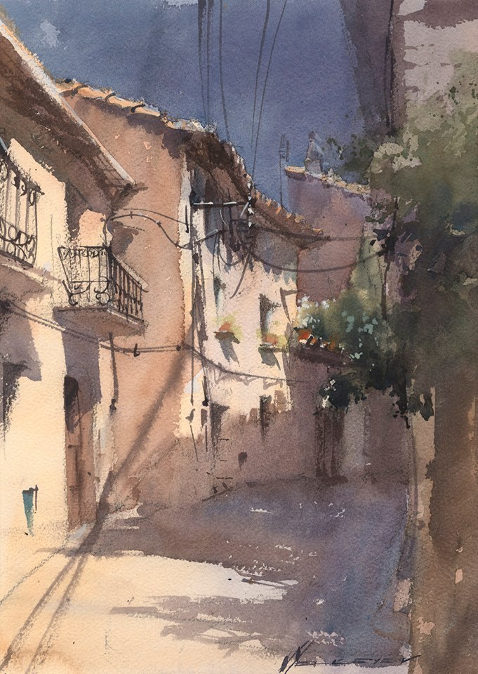 弗拉迪斯拉夫!印象水彩/美国当代艺术家弗拉迪斯拉夫水彩作品