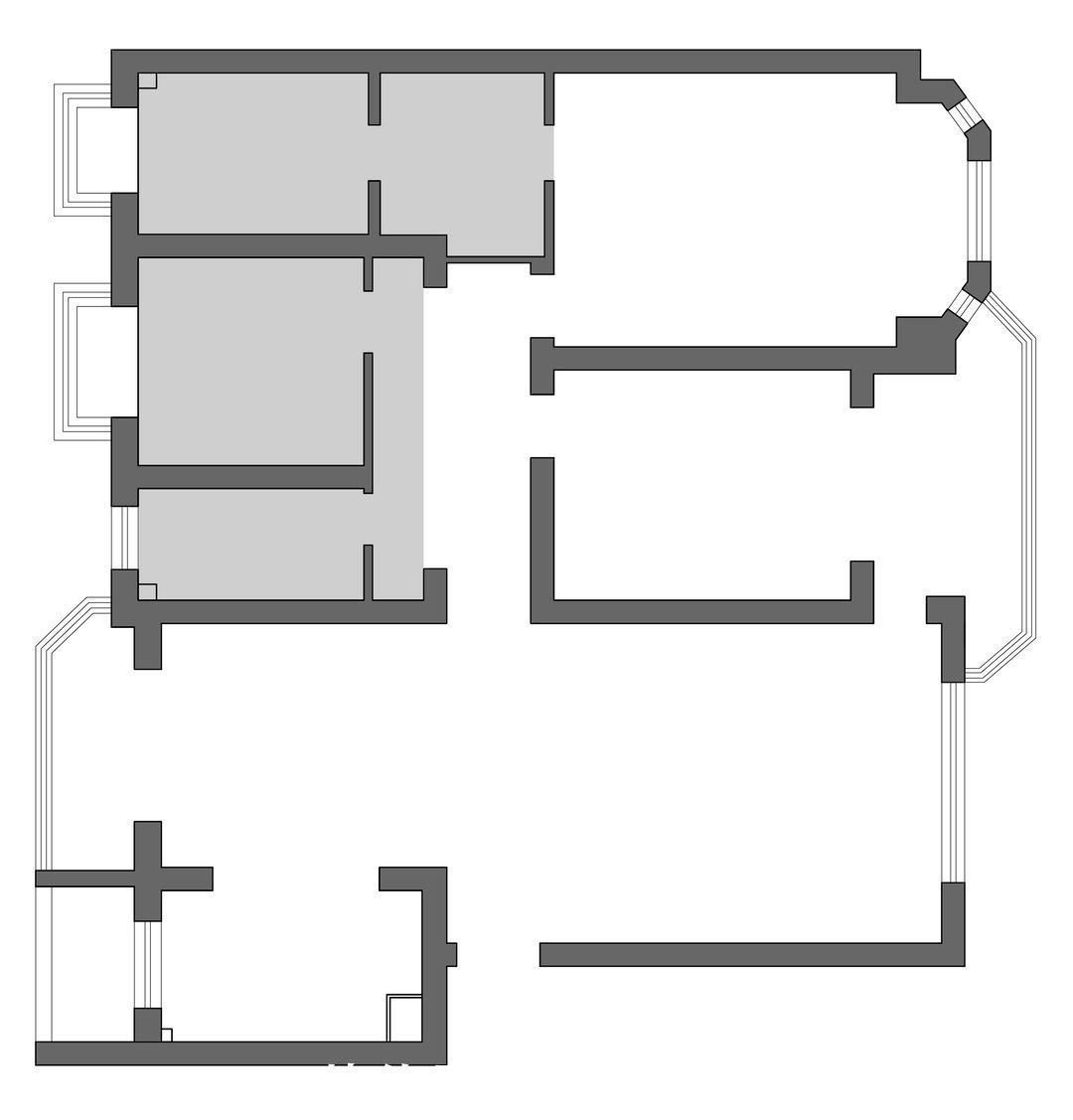 衣帽间|155平花半天也四室住宅公寓装修，三代人的生活，最美的“全家福”