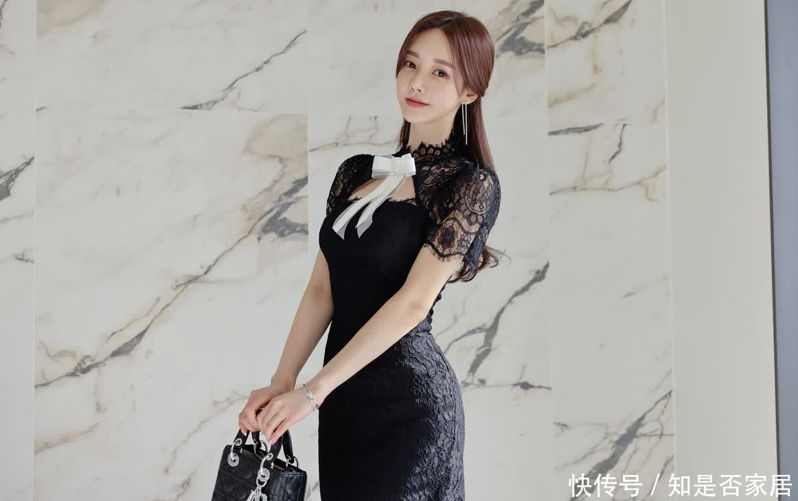 美人图鉴孙允珠:夜雨芭蕉幽篁凝露印花连衣裙