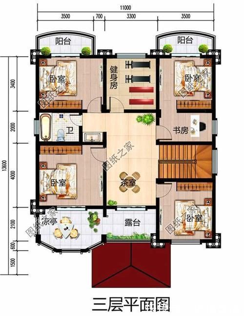 卧室|中国最漂亮的三层别墅设计图,这么好的房子再也找不出第二个