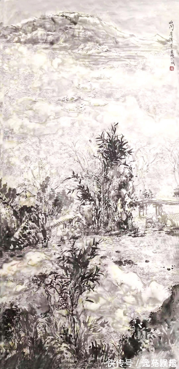 画家$「画作欣赏」一帘烟柳一路风景,画家余国城作品欣赏