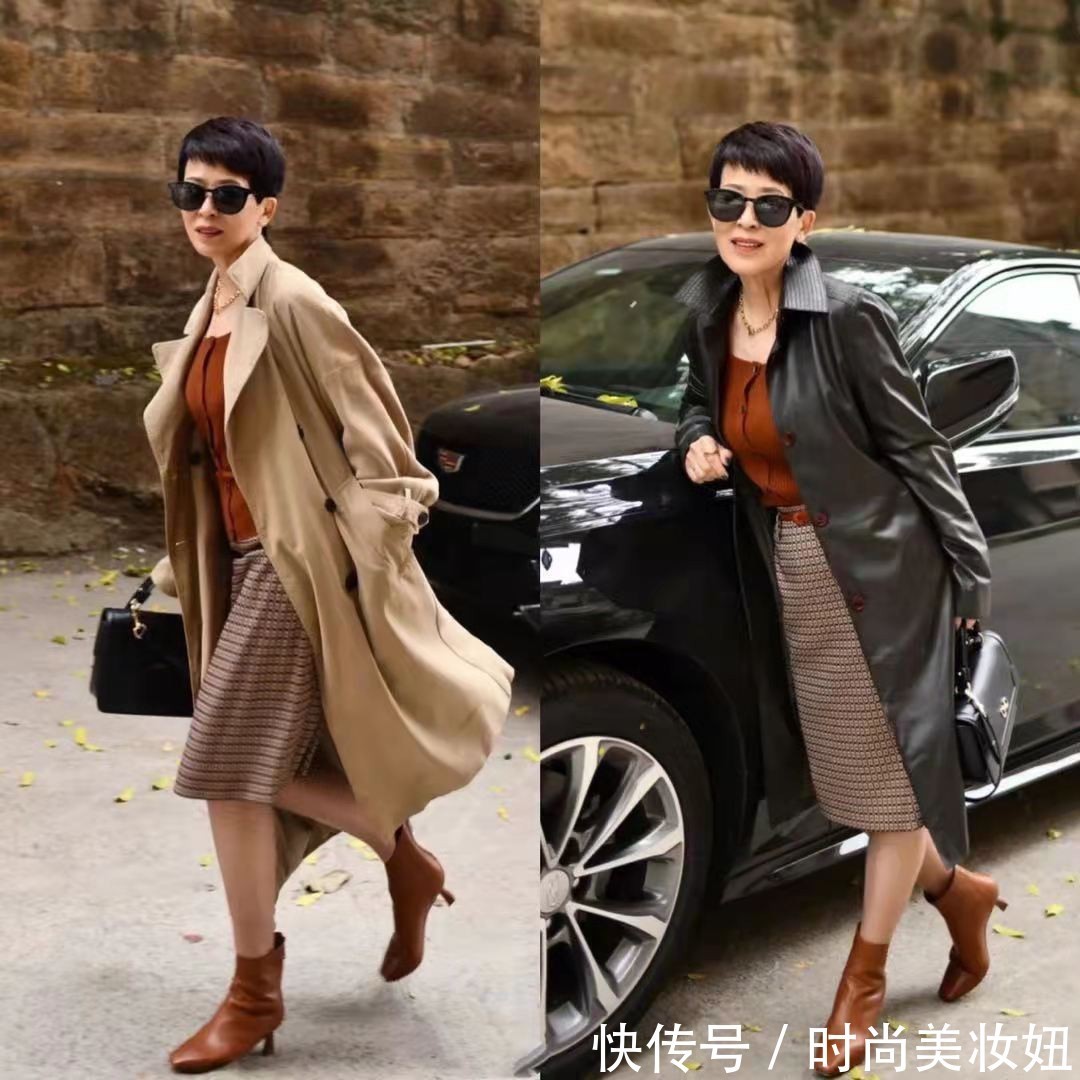 针织|这位“60岁”奶奶太会穿，把普通的针织衫穿得高级，体面又优雅