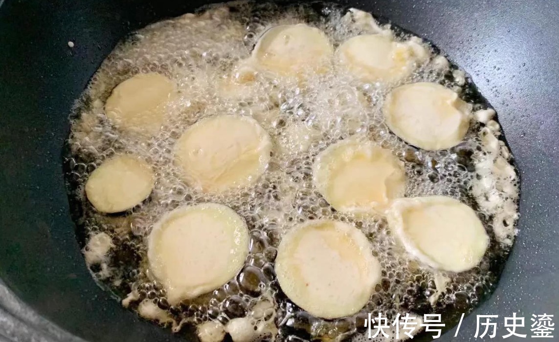 炸茄盒,面糊不能用水调,教你饭店秘制做法,外酥里嫩一咬掉渣