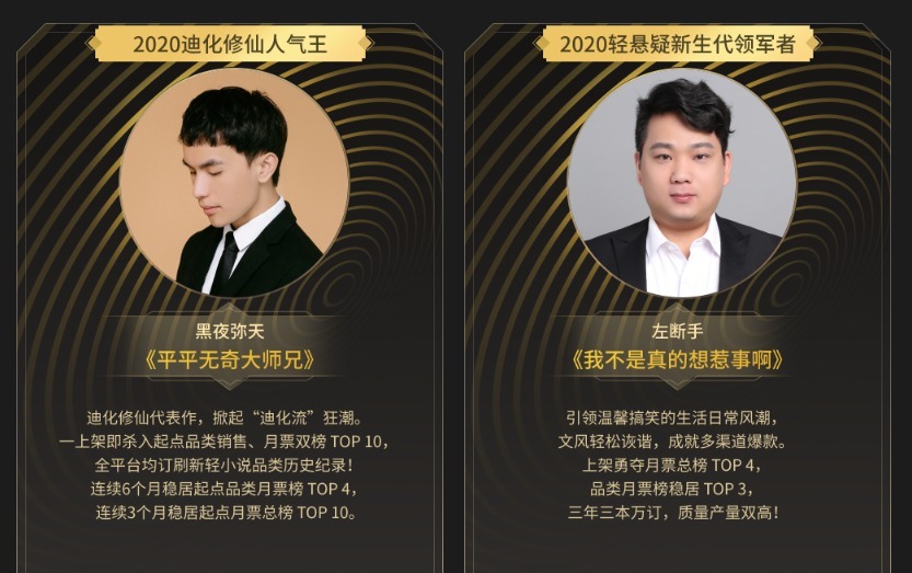 公布|起点公布2020年十二天王,他们的作品支撑起了大半个网文江湖