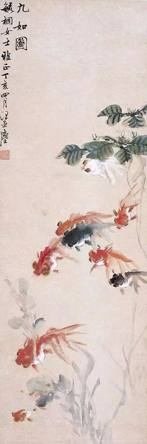 大鲶鱼@吴昌硕、齐白石、张大千、潘天寿等大家画的鱼,拍案叫绝