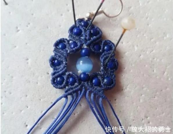 蜡绳编的中国风流苏耳饰,精致大方,DIY手工编绳附教程