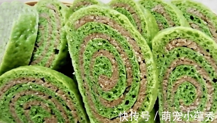 浓郁|分享一道菠菜花生卷的做法，暄软劲道，花生味浓郁，比花卷还好吃