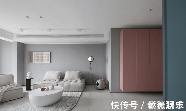 次卧书房|120㎡极简风三居室,柔和的莫兰迪配色,干净又舒服