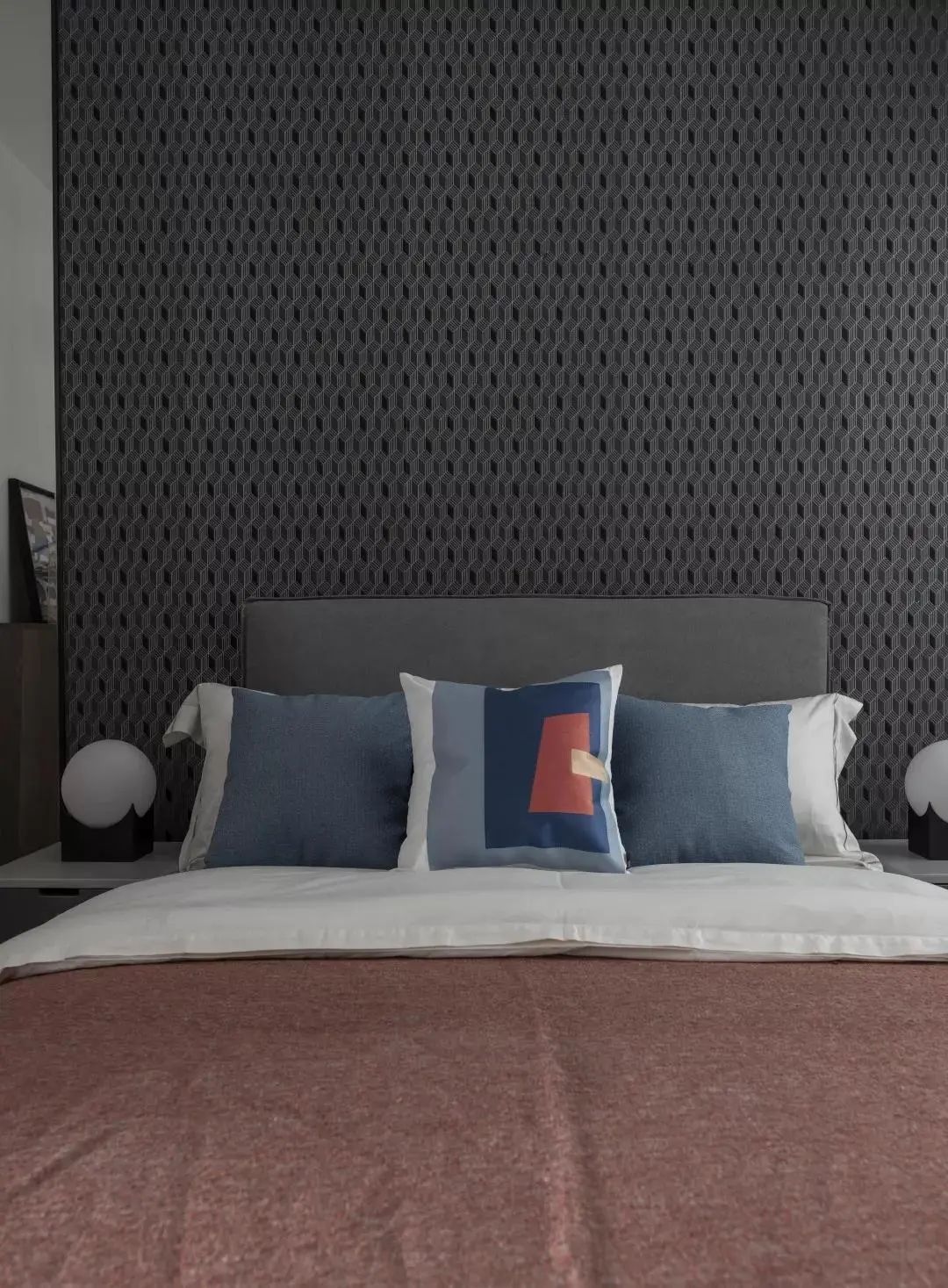 床头柜|120㎡现代简约,时尚大理石质感,华丽优雅的高端