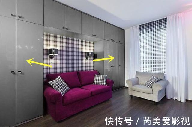 吊柜|以后沙发后面别空着了，一排吊柜放上面，装衣服收杂物小户型救星