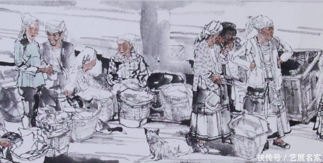 白裤瑶|【艺展中国】孙龙超民族人物手卷作品欣赏