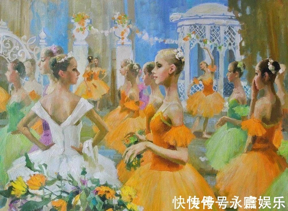 芭蕾舞剧@俄罗斯画家阿纳斯塔西娅·沃斯特雷佐娃漂亮油画作品欣赏