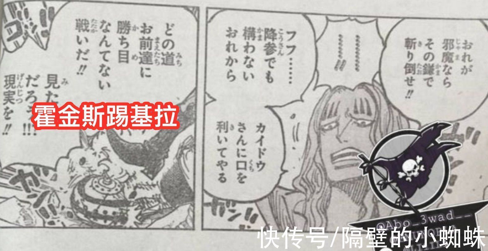 小蜘蛛|海贼王1029话图透,基拉求霍金斯放过基德,他可以用自己的命换