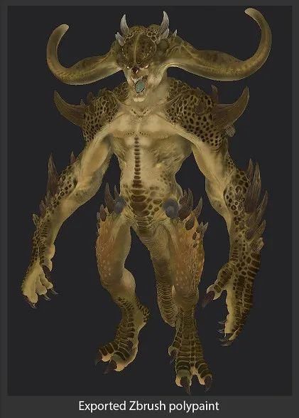 直线网公众号|大佬！Maya+ZBrush+Substance制作泰坦野兽全流程 ！