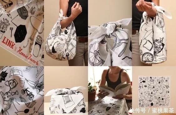 折法|一块布打两个结,变身大容量高颜值收纳包,几十种折法好强大