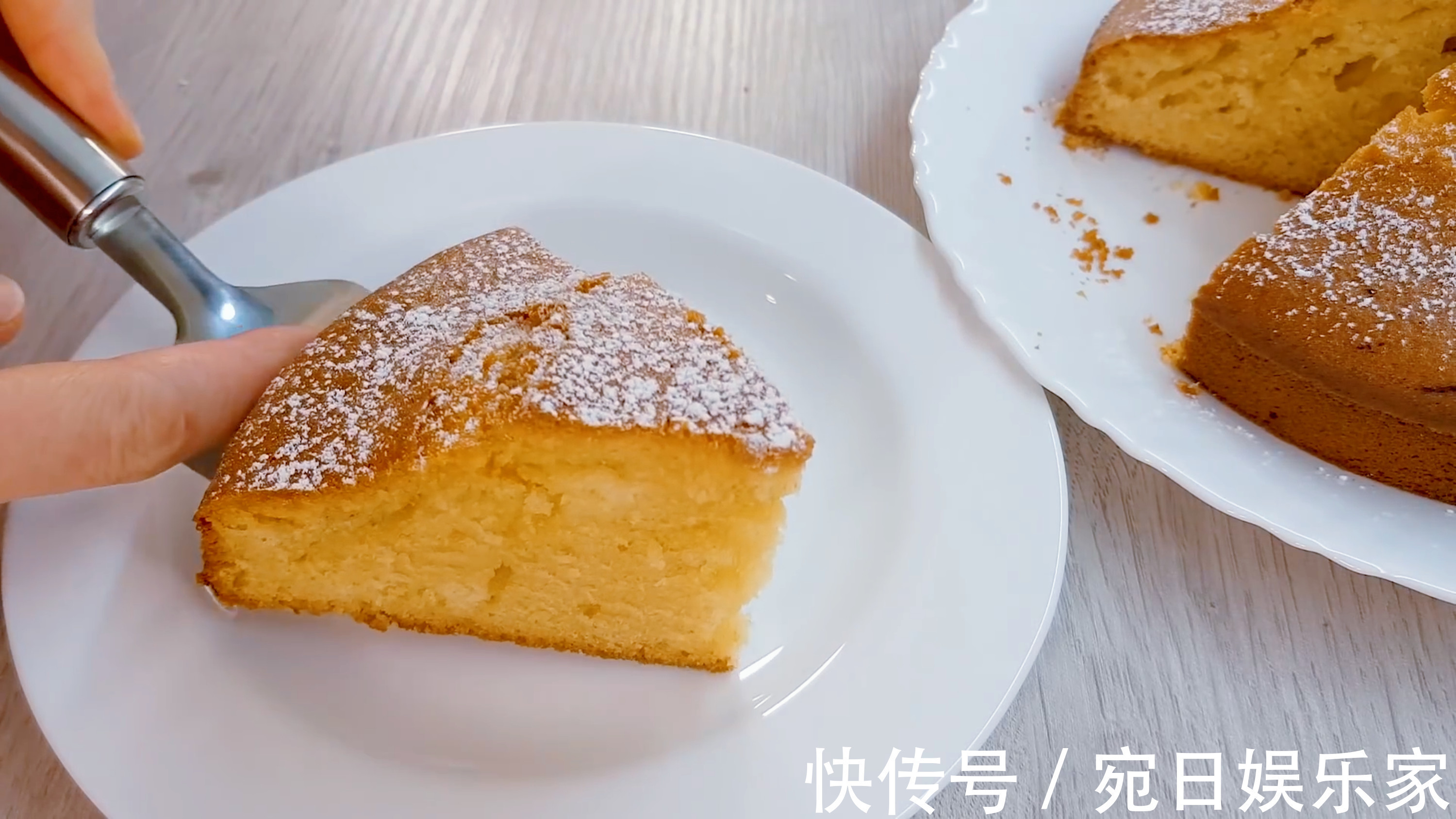 泡打粉|蛋糕懒人做法，不需要打发蛋白，照样松软香甜，蛋香味十足