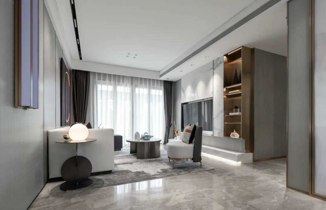 装饰画|100㎡现代轻奢,清淡优雅高级灰,时尚精致好舒适