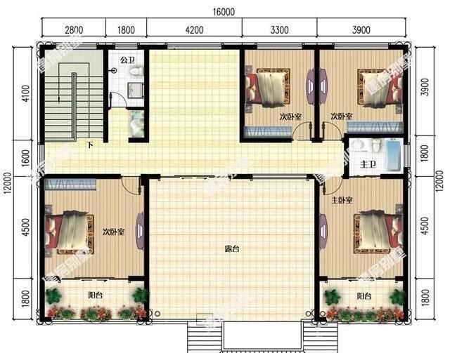 复式别墅|50万在老家盖一栋复式别墅，这款户型客厅敞亮，完工效果奇好！