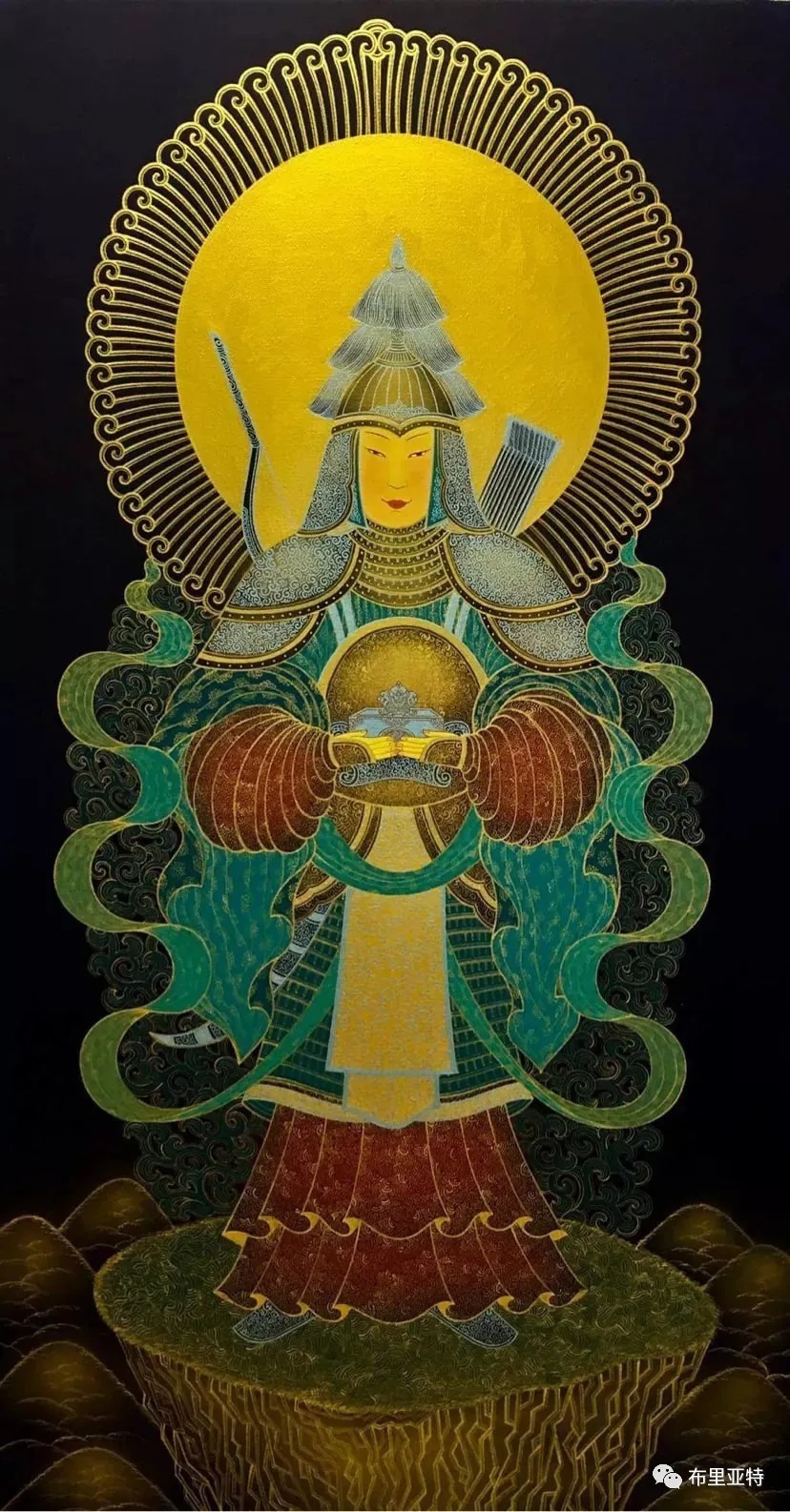 青年女画家奥云额尔德尼重现历代蒙古皇后