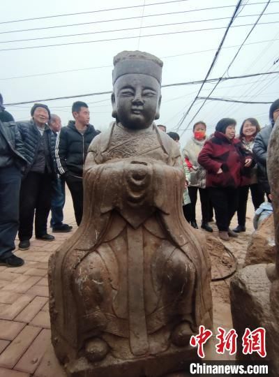 宋元时期#河北威县出土3尊宋元时期道教神祗石像