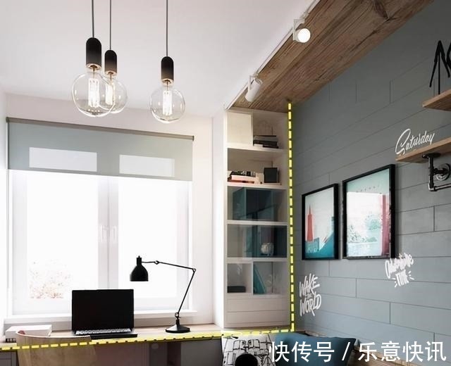 窗户|床头不得已靠窗,一招化解:加一字形20cm宽矮台面,也当床头柜用