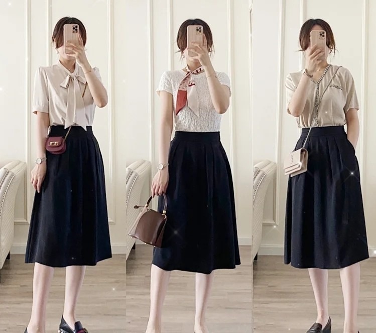 小个子|155-165小个子女生看过来,学这位博主这样搭配,提高腰线显身材