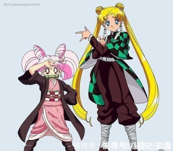 炭治郎|美少女战士穿上鬼灭之刃的服饰,还是非常好看,一点都没违和感