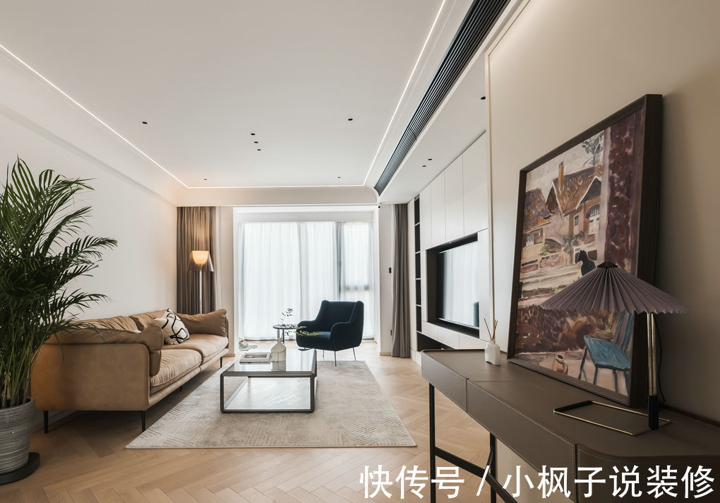 空间|127㎡两居室,现代简约风装修,南北通透住着比大平层还舒适