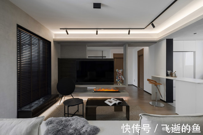 客厅|摩登玩味-新青年的现代酷宅