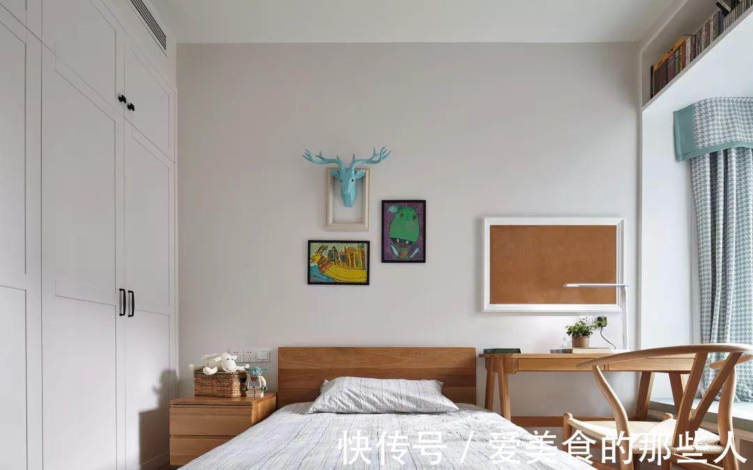 床头|91平的北欧家，客厅拥有家庭图书馆太赞了！