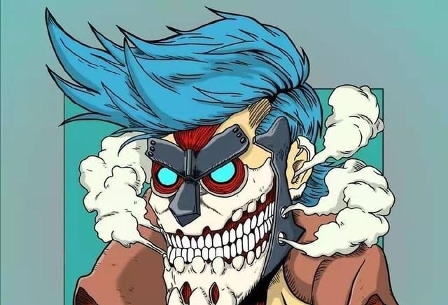 巨人与《海贼王》彩绘联动,山治化身进巨还抽烟,罗兵居然是锤巨