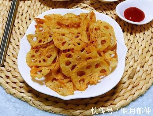 香酥|炸藕片时,别直接下锅,多加1个步骤,藕片香酥脆,金黄不发黑