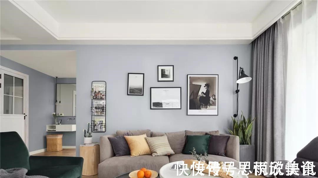 北欧风|127㎡休闲北欧风,卫生间超大的镜面柜,舒适明亮