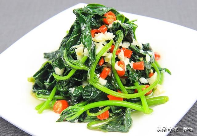 小米椒|原来这才是红薯叶最好吃的做法，一煮一拌，脆嫩爽口，营养又低脂