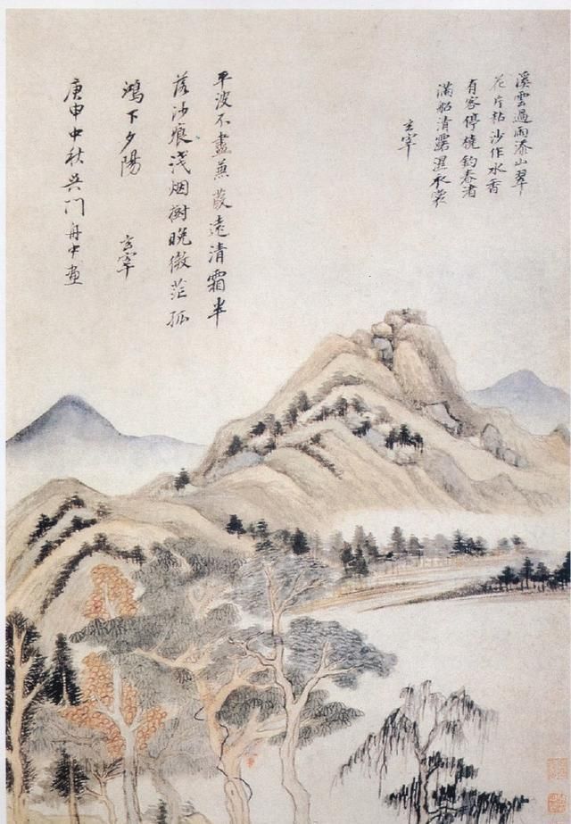 精品|董其昌价值8000万的秋景图,66岁所创精品,绘画幽奇布局巧妙