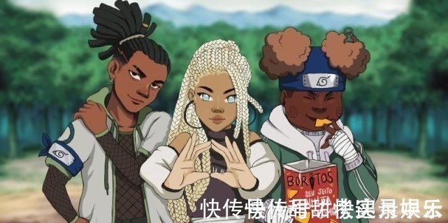 黑人|当火影忍者们改成黑人画风,雏田颜值在线,宁次认不出