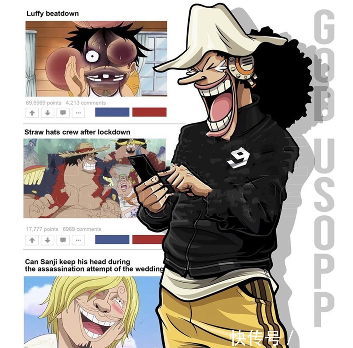 路飞|海贼王主角迷上了网络,路飞做起了美食直播,布鲁克成了摇滚歌星