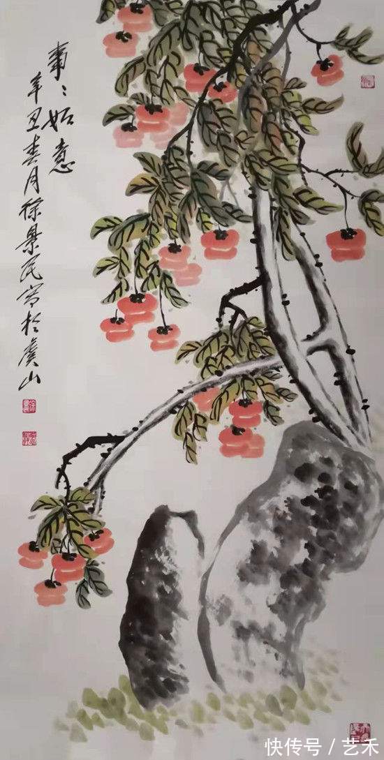 书画作品#为人们的美好生活添彩一一徐景民书画作品艺术赏析