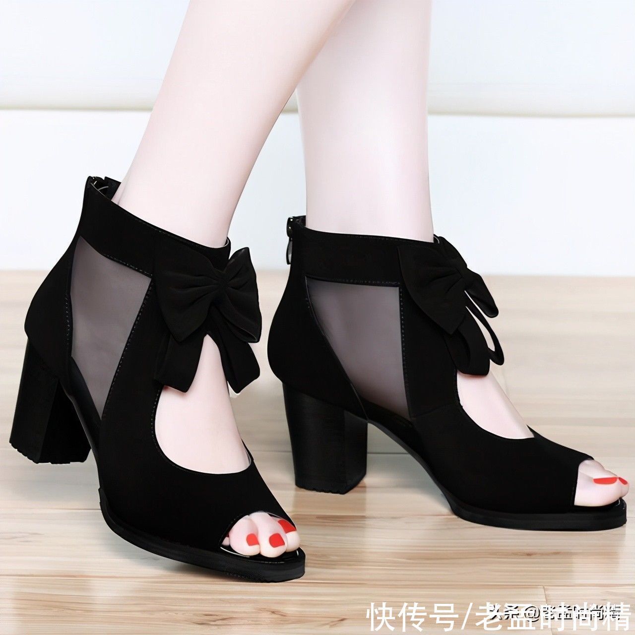 凉鞋 脚背不好看?试试当下流行的网纱高跟凉鞋,时髦美白还清爽