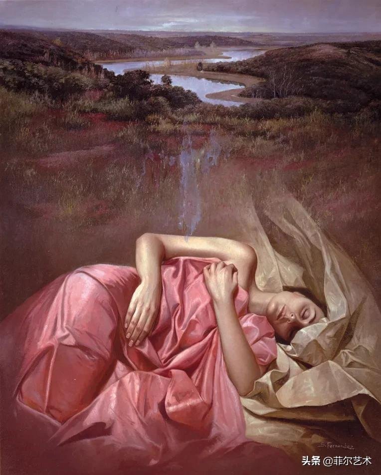 女画家@女画家索莱达·费尔南德斯画笔下的女子人物沉稳自然,美丽优雅