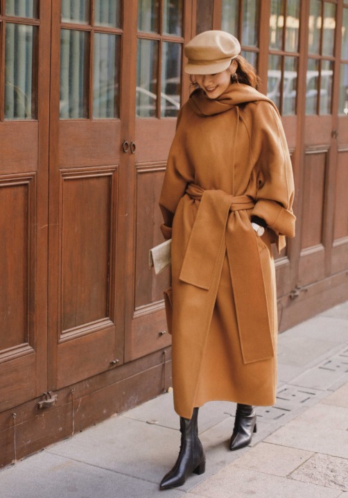 秋冬|“束腰大衣”太撩人了,搭配上靴子更有气场,照着穿就很时髦!