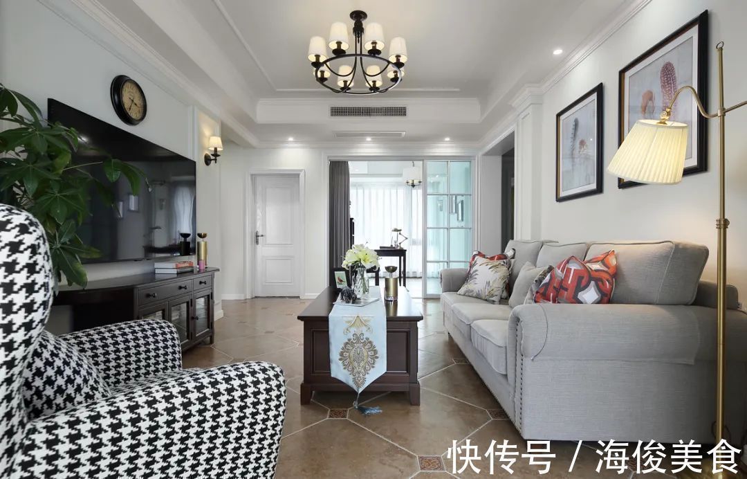美式|127㎡现代美式,安静优雅的空间,成熟+浪漫的布置,稳重舒适