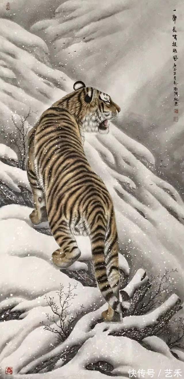 罗素!著名实力派画家纪果作品《王者雄风》罗素国际拍卖圆满成功