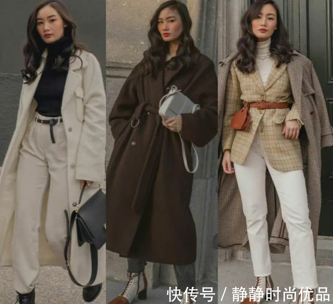 针织 “大衣”叠穿好高级!30多岁这么穿,不凹少女感也美得惊艳