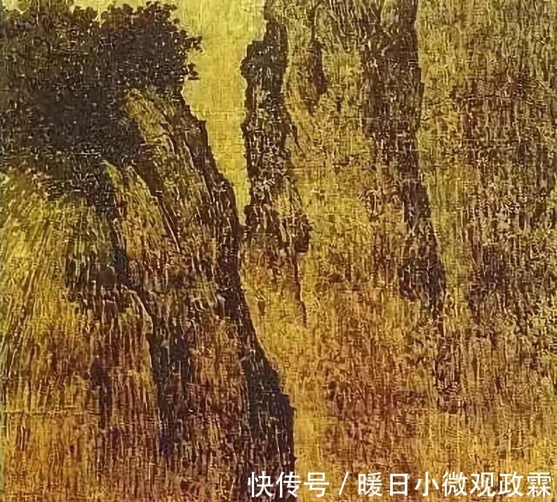 溪山行旅图|一幅画困扰专家900年,无意间因阳光的照射,专家隐约看到了2个字