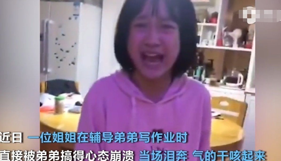 孩子|姐姐辅导弟弟作业,一个被气哭,一个被骂哭,网友:场面太真实了